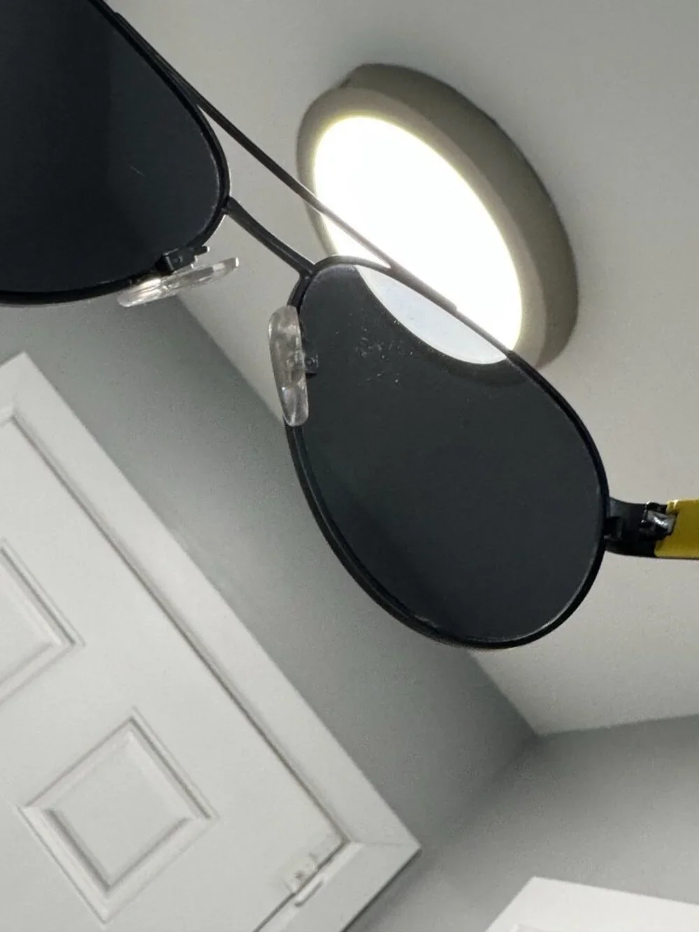 Polo Ralph Lauren PH 3098 9310/87 Black Yellow 61-15-145 Aviator Sunglasses